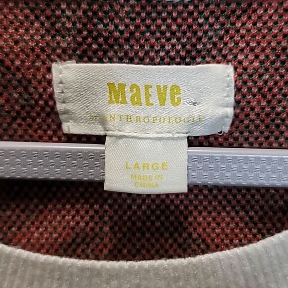 Anthropologie Maeve Crewneck Trellis Rose Floral Pullover Sweater Size Large - Picture 4 of 11